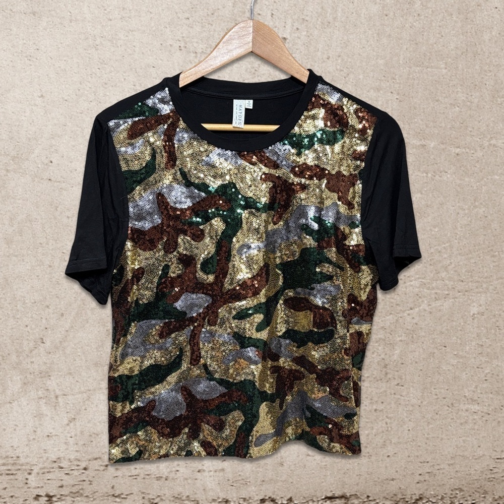 Hayden sequin Camo Blouse